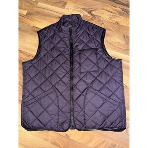 Jos.A.Bank‎ Travelers Quilted Puffer Outer Vest Men's Sz 1 XB Purple Pockets New